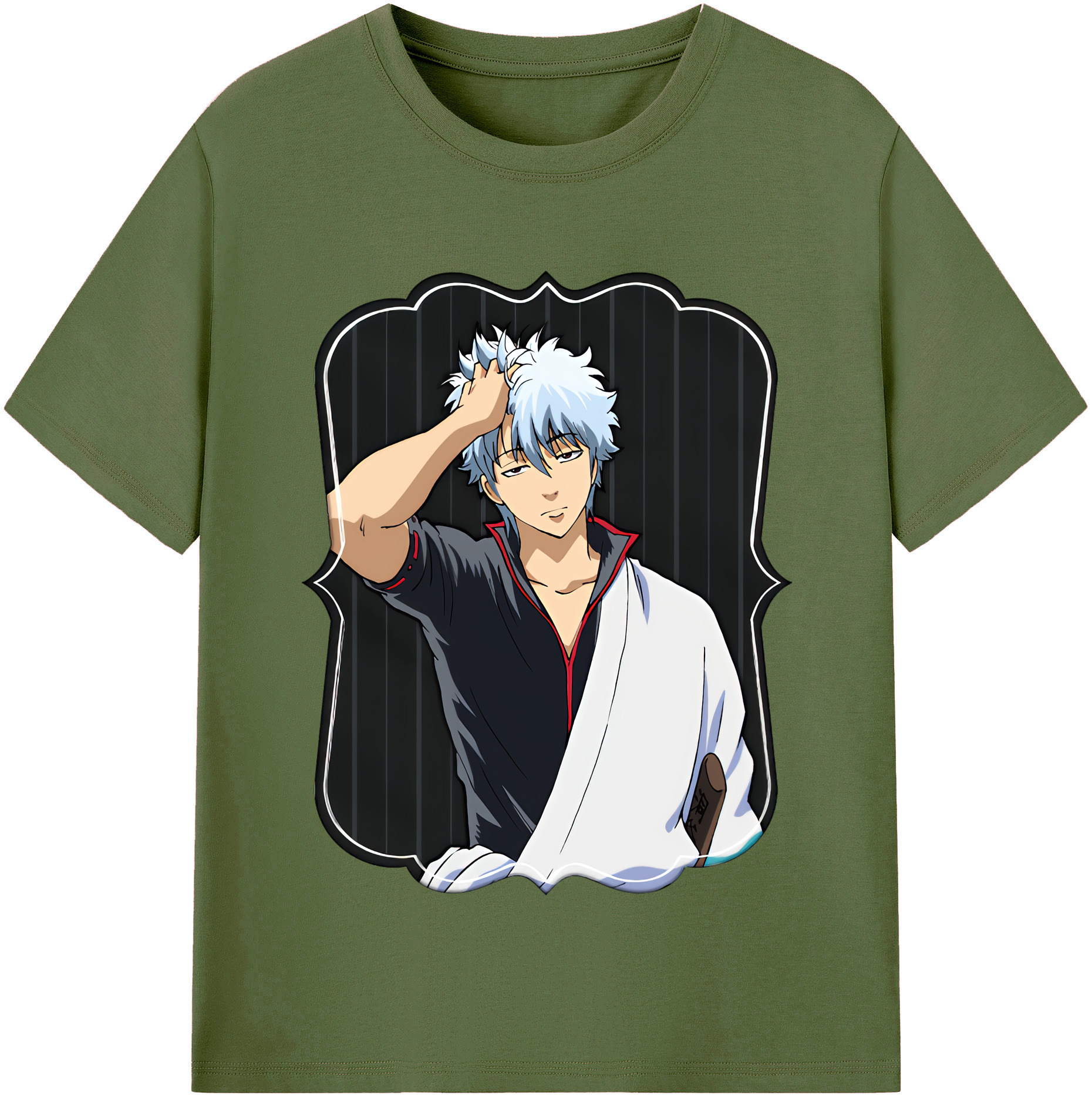 （画像用） ぎんたま 坂田銀時（さかたぎんとき） 神楽 志村新八（しむら しんぱち） GINTAMA Sakata Gintoki Kagura Shimura Shinpachi 綿100％半袖Tシャツ（フロントプリント）